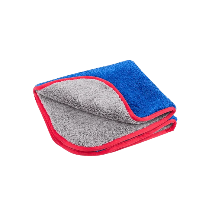 16" x 16" Dual Pile Microfiber Drying Towel (Blue/Red)