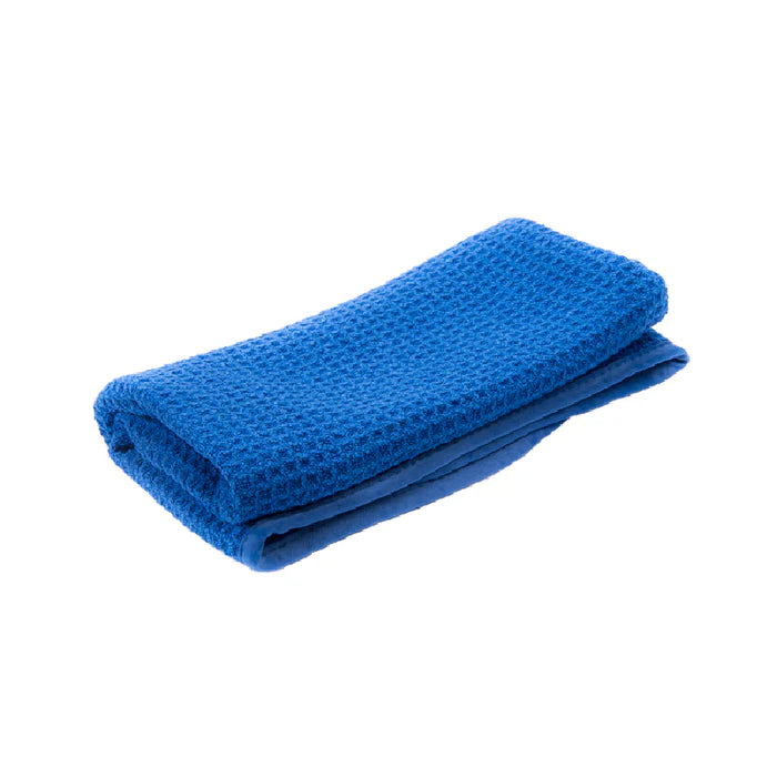 16" x 24" Silk Edge Waffle Weave Towels (Blue) - 12 Pack
