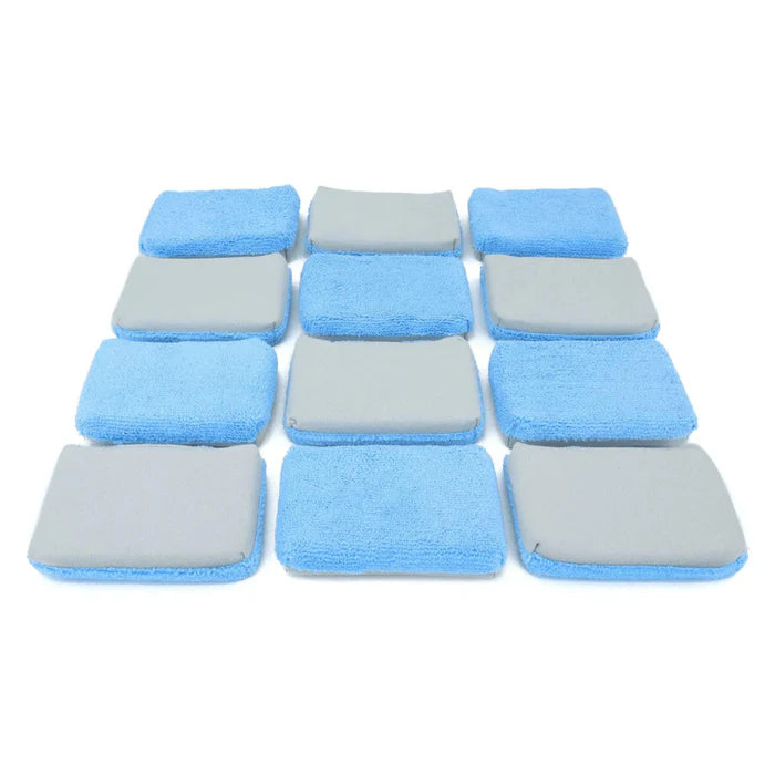 Autofiber Thin Saver Microfiber Coating Applicators (Terry & Suede, Plastic Barrier) - 12 Pack