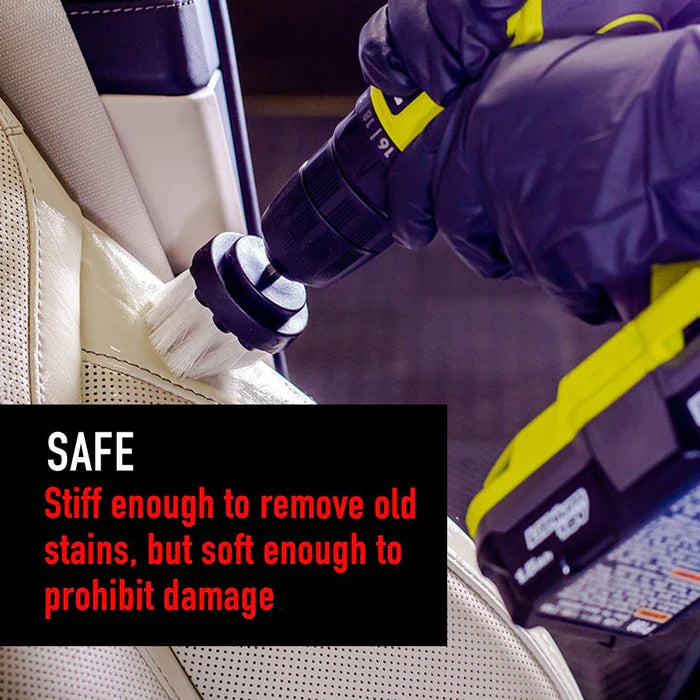 Maxshine Soft Leather & Fabric Drill Brush Set