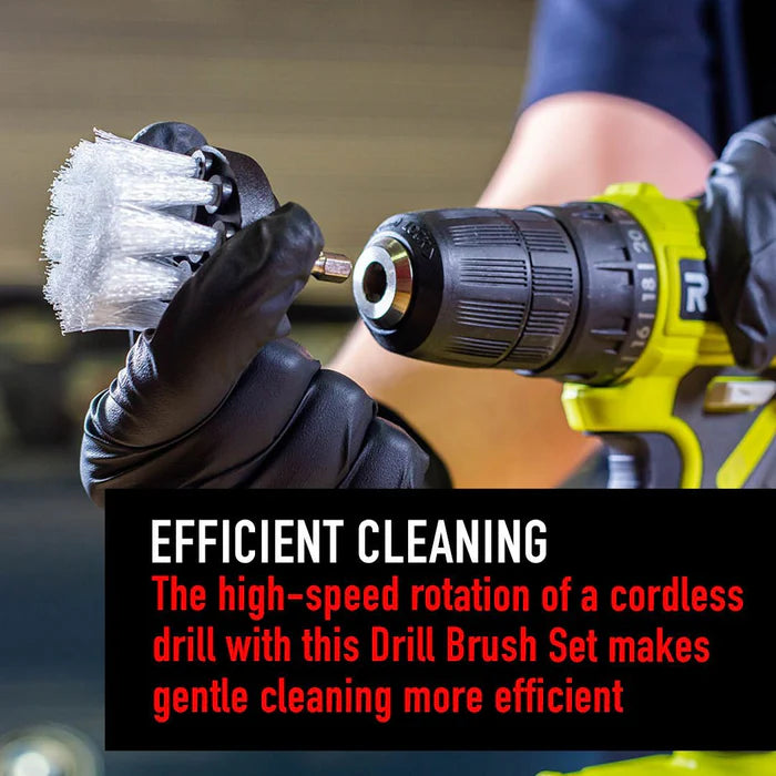 Maxshine Soft Leather & Fabric Drill Brush Set