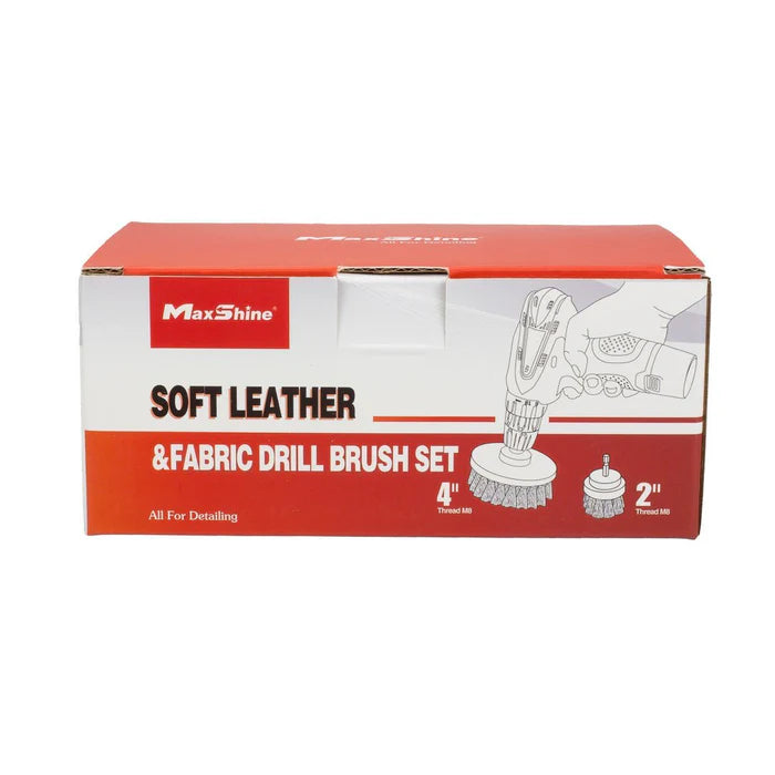 Maxshine Soft Leather & Fabric Drill Brush Set