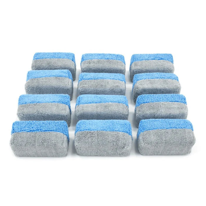 Mini Microfiber Coating Applicator Sponge w/ Plastic Barrier - 12 Pack