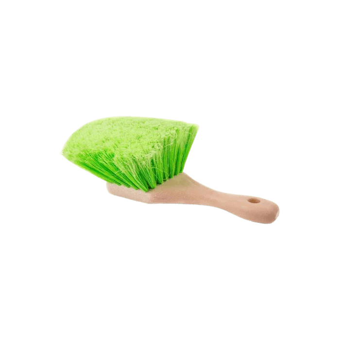 Green Soft Flagged Tip Wheel Brush