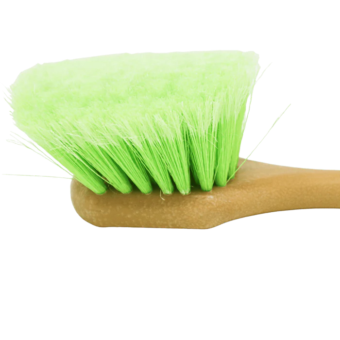 Green Soft Flagged Tip Wheel Brush