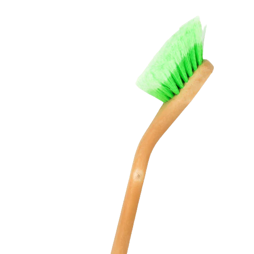 Green Soft Flagged Tip Wheel Brush